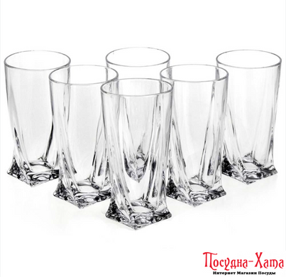 Склянок для води 6Х350мл Quadro Bohemia - b2k936-99A44/350 b2k936-99A44/350 фото