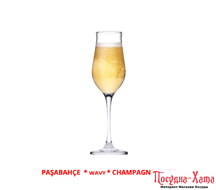 Набір келихів для шампанського 6 шт. 190 мл. Wavy Pasabahce 440292 440292 фото