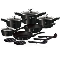 BERLINGERHAUS Metallic Black Набор посуды 15 предметов BH-1664N BH-1664N фото