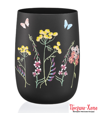 Ваза для квітів 18см. Herbal Black Bohemia - b82510-OB457 b82510-OB457 фото