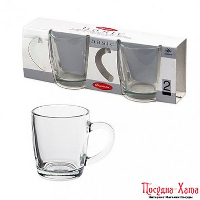 Кружка для чаю набір 2Х350 мл. Basic PASABAHCE - 55531-2 з подарунком 55531-2 фото