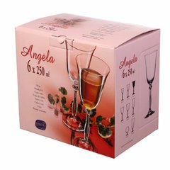 BOHEMIA Angela Бокал вино набор 6Х250мл. - b40600/250, В наявності