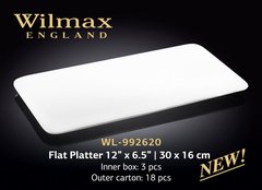 Wilmax Блюдо плоское прямоугольное 30х16см WL-992620 WL-992620 фото