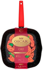 Сковорода OSCAR CHEF гриль 28 см б/крышки (OSR-8101-28)
