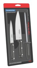 Наборы ножей TRAMONTINA ULTRACORTE набор ножей 3пр.(2ножа, мусат) инд.блист (23899/072)