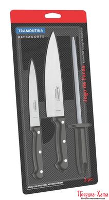 Набори ножів TRAMONTINA ULTRACORTE набір ножів 3пр.(2ножі, мусат) інд.бліст (23899/072)