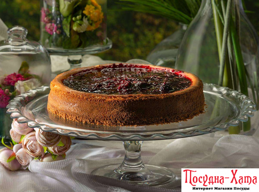 Блюдо тортовница на ножке 37 см. Patisserie Pasabahce - 96804 96804 фото