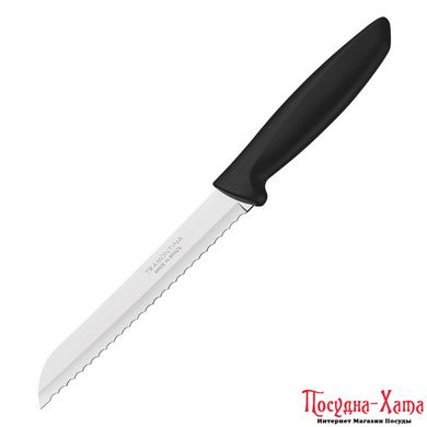 Нож TRAMONTINA PLENUS black нож д/хлеба 178мм инд.блистер (23422/107)