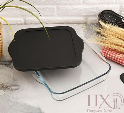 Форма&nbsp;жароміцна&nbsp;з&nbsp;сірою&nbsp;кришкою&nbsp;1,95л.&nbsp;26Х22см.&nbsp;BORCAM&nbsp;Pasabahce&nbsp;-&nbsp;59034g 59034G фото