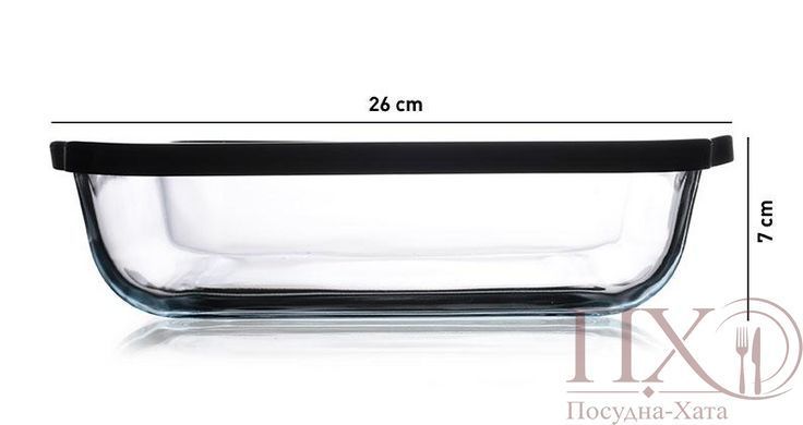 Форма&nbsp;жароміцна&nbsp;з&nbsp;сірою&nbsp;кришкою&nbsp;1,95л.&nbsp;26Х22см.&nbsp;BORCAM&nbsp;Pasabahce&nbsp;-&nbsp;59034g 59034G фото