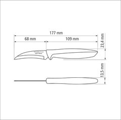 Набори ножів TRAMONTINA PLENUS light grey шкірозйомний 76мм -12 шт коробка (23419/033)