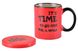 Чашка Limited Edition TIME корал./ 310 мл /p кришк. в подар.упак. (HTK-050)