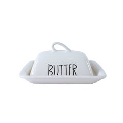 Маслянка Limited Edition BUTTER 19.2 см з кришкою/біла (JH4879-2)