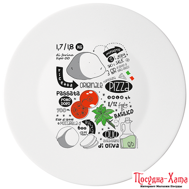 Тарелка для пиццы 33см. BORMIOLI ROCCO Pizza Recipe - 419320F77321132 419320F77321132 фото