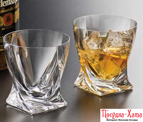 Склянка для віскі набір 2Х340мл Quadro Bohemia - b2k936-99A44/340-2 b2k936-99A44/340-2 фото