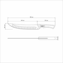 Нож TRAMONTINA Churrasco Black Мясник 253 мм (22841/110)