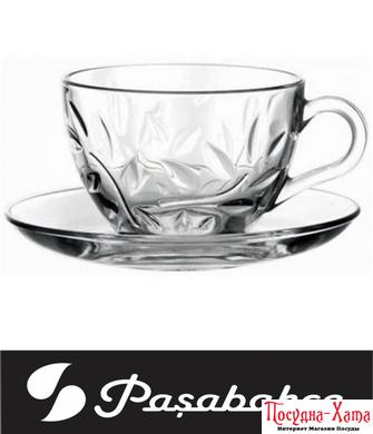 Чашка 215мл с блюдцем 2 пред. PASABAHCE SOHBET - 98964-1 98964-1 фото