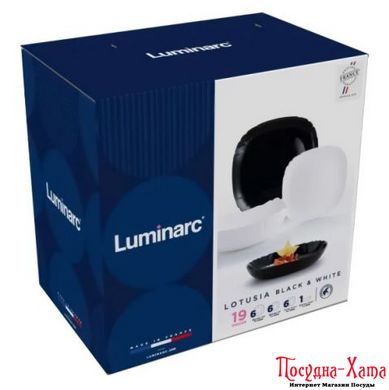 Luminarc Lotusia Black&White Сервиз столовый 19предметов - Q3022 Q3022 фото