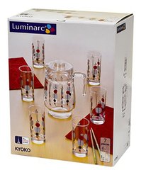 LUMINARC KYOKO WHITE Набор Кувшин + 6 стаканов H8093 H8093 фото