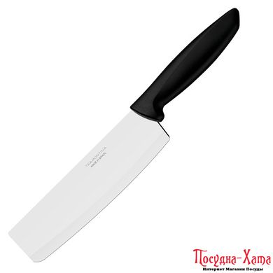 Нож TRAMONTINA PLENUS черный поварской широкий 178мм инд.блистер (23444/107)