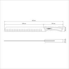 Нож TRAMONTINA Churrasco Black слайсер 305 мм (22842/112)