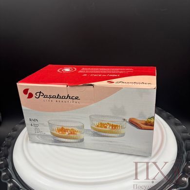 Салатники&nbsp;набір&nbsp;4&nbsp;шт.&nbsp;300&nbsp;мл.&nbsp;Rain&nbsp;Pasabahce&nbsp;-&nbsp;530122 530122 фото