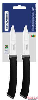 Наборы ножей TRAMONTINA FELICE black нож д/овощей 76мм 2шт (23490/203)
