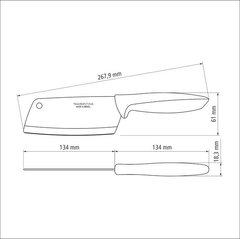 Наборы ножей TRAMONTINA PLENUS light grey топорик 127мм -12шт коробка (23430/035)
