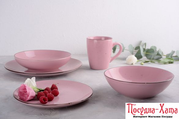 Тарілка Limited Edition TERRA 20 см /суп./ пудрово-рожева (YF6007-5)