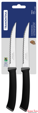 Набори ножів TRAMONTINA FELICE black ніж д/стейка м/зубчатий 127мм 2шт (23494/205)