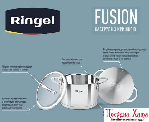 pot RINGEL FUSION кастрюля 16 см 1.9л (RG 2020-16)
