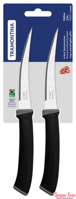 Наборы ножей TRAMONTINA FELICE black нож д/томатов 102мм 2шт (23495/204)