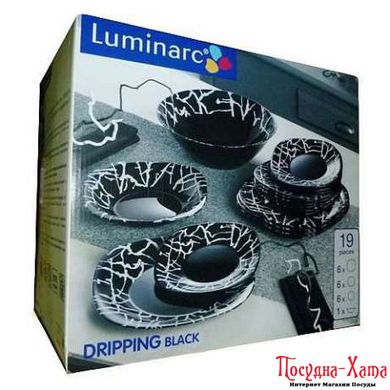 Luminarc Dripping Black Сервиз столовый-19пр G9673 G9673 фото