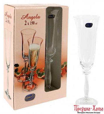 Бокал для шампанского набор 2Х190 мл. Angela BOHEMIA - b40600/190-2 b40600/190-2 фото