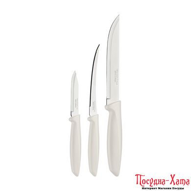 Наборы ножей TRAMONTINA PLENUS light grey 3 пр (том, овощ, д/мяс) инд. бл. (23498/313)