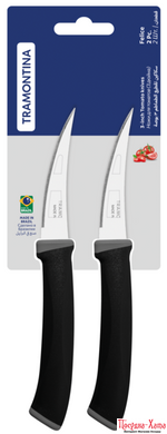 Набори ножів TRAMONTINA FELICE black ніж д/томатів 76мм 2шт (23495/203)
