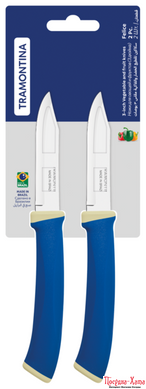Наборы ножей TRAMONTINA FELICE blue нож д/овощей 76мм 2шт (23490/213)