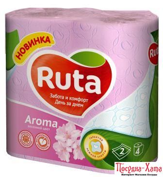 Папір туалетний спайка 4 рулони RUTA - Ruta4 Ruta4 фото