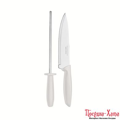 Набори ножів TRAMONTINA PLENUS light grey н-р нож2пр(ніж178мм,мусат)інд.бл (23498/311)