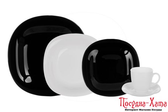 LUMINARC CARINE WHITE&BLACK Сервиз столовый 30 пр. - N1500 N1500 фото