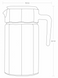 Глечик з кришкою 1.3л. Kosem Pasabahce - 43414-1 43414-1 фото 3