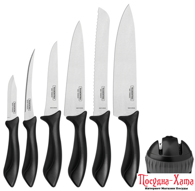 Набори ножів TRAMONTINA AFFILATA набір ножів 7 пр інд.бл.точило (23699/060)