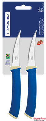 Набори ножів TRAMONTINA FELICE blue ніж д/томатів 76мм 2шт (23495/213)