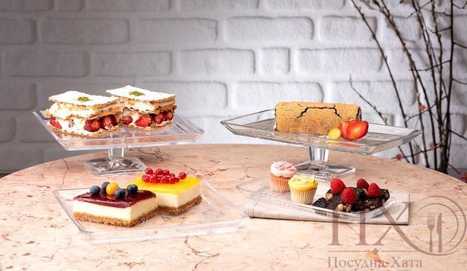 Блюдо тортівниця на ніжці 24 см. Madlen Pasabahce - 950007 950007 фото