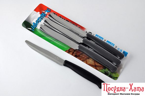 Svanera Jo Нож с зубчиками стейк черный 11,5 см SV9755N SV9755N фото
