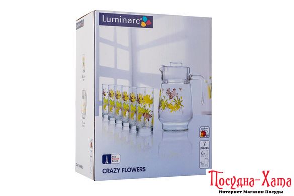 LUMINARC CRAZY FLOWERS Набор для напитков 7 пр. - N0802 N0802 фото