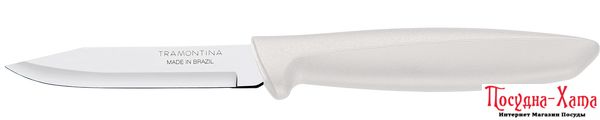 Нож TRAMONTINA PLENUS light grey д/овощей 76мм инд. блистер (23420/133)