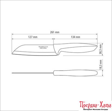 Наборы ножей TRAMONTINA PLENUS light grey кухонный 127мм-12шт коробка (23442/035)