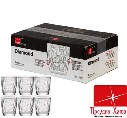 Склянка для віскі набір 6Х305мл. DIAMOND BORMIOLI-ROCCO* - 350200M02321990-6 350200M02321990-6 фото