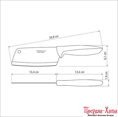 Нож TRAMONTINA PLENUS light grey топорик 127мм инд. блистер (23430/135)